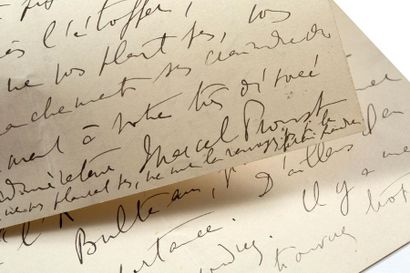 PROUST Marcel (1871-1922) 
Set of signed autograph letters, manuscripts, original...