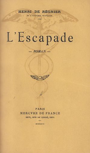 RÉGNIER HENRI DE (1864-1936) 
- Proses datées, avec envoi autographe signé.
Paris,...