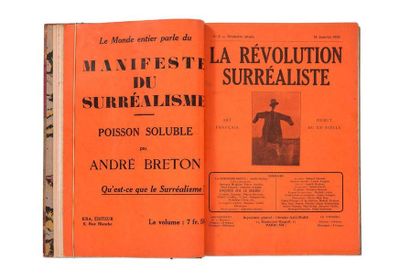 REVUE 
La Révolution Surréaliste.
Paris, décembre 1924 - décembre 1929. In-4, demi...