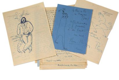 VAN DONGEN KEES (1877-1968) 
Meeting of fifteen autograph letters, one of which includes...
