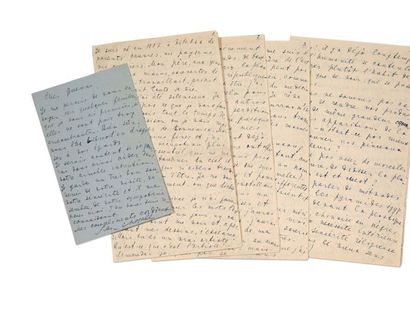 CHAGALL Marc (1887-1985) Autograph letter and autograph manuscript addressed to Jacques...