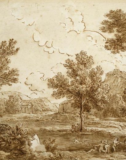 ENTOURAGE DE FRANCESCO ZUCCARELLI (PITIGLIANO, 1702 - FLORENCE, 1788) Le Bain des...