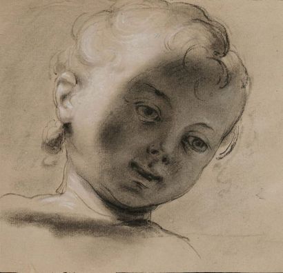 null Three drawings by PIETRO FANCELLI (1764 - 1850) Boy
's

head Black stone, white
chalk...
