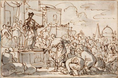 Attribué à Bernard PICART (Paris, 1673 - Amsterdam, 1733) Scène de l'histoire antique
Plume...