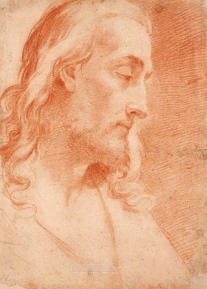 GAETANO GANDOLFI (SAN MARTINO DELLA DECIMA, 1734 - BOLOGNE, 1802) Le Christ de profil
Sanguine...
