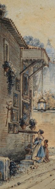 Victor Jean NICOLLE (Paris, 1754 - 1826) Santa Maria Maggiore
Aquarelle
17 x 11,5...