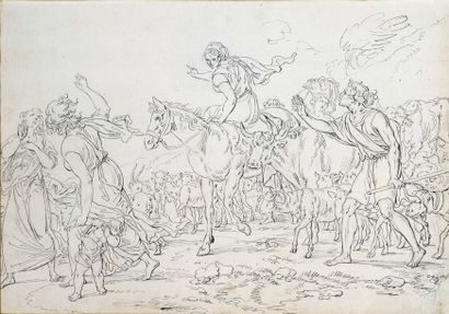 JEAN ANTOINE CONSTANTIN D'AIX (MARSEILLE, 1756 - AIX-EN-PROVENCE, 1844) Scène mythologique
Encre...