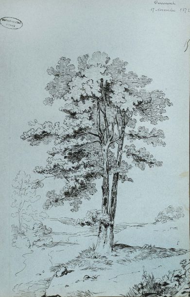 École Française du XIXe siècle Tree study 1871
Pen and black ink
43.3 x 32.2 cm
Signed...
