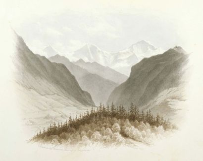 HERMANN VON HANSTEIN (LÖWENBERG IN DER MARK,1809 - BERLIN, 1878) Vue des montagnes...