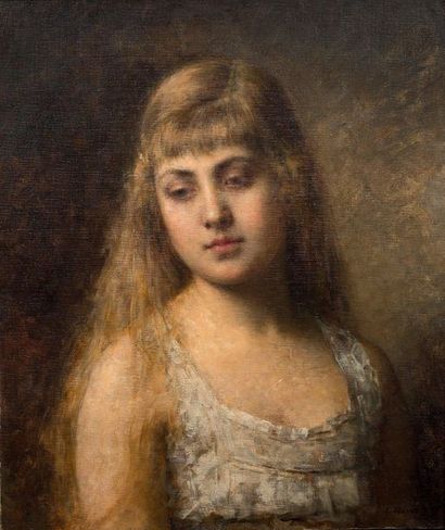 ALEXIS ALEXÉEVITCH HARLAMOFF (DIACHEVKA 1840/PARIS 1925) 
Portrait de la soprano...
