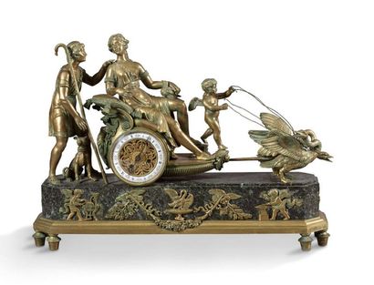 D'APRÈS ANDRÉ-ANTOINE RAVRIO (1759- 1814) 
Pendule dite «Elysée» en bronze ciselé...
