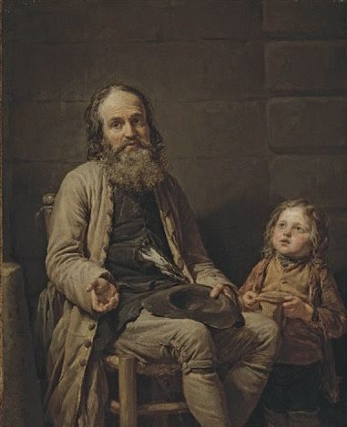NICOLAS BERNARD LEPICIE (PARIS, 1735 - 1784) La petite indigente
The little indigent
Pair...