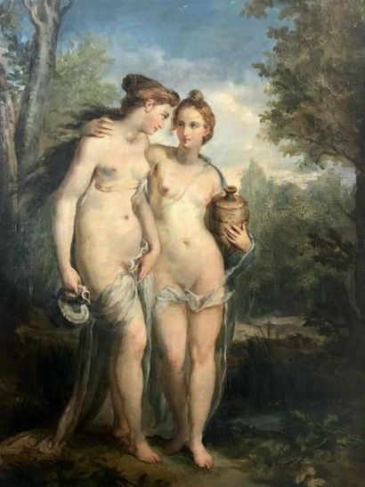 ENTOURAGE DE FRANÇOIS GÉRARD (ROME, 1770 - PARIS, 1837) Femmes au bain
Huile sur...
