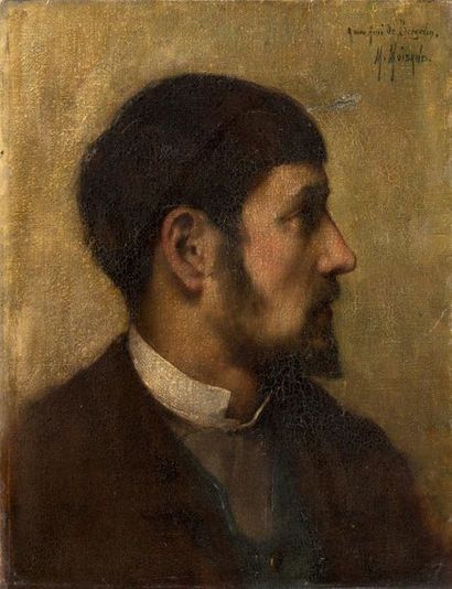Marcel MOISAND (1874-1903) Portrait of a man in profile
Oil on canvas
35 x 27.3 cm
Signed...