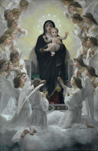 WILLIAM BOUGUEREAU (LA ROCHELLE, 1825 - 1905) Visage d'ange
Huile sur toile
35,3...