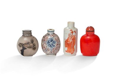 null China, 20th century

Set of four baluster-shaped cylindrical flasks, one in...