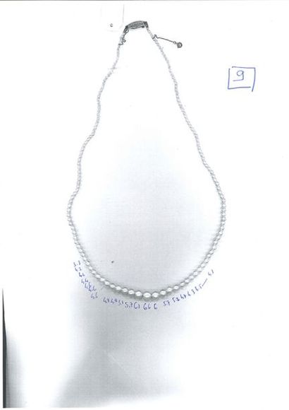 null NECKLACE "PERLES FINES"
Fall of 156 pearls - supposedly fine, not tested. Clasp,...