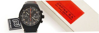 ORFINA Porsche Design
Chronographe
Vers 1970
Boitier PVD Mouvement mécanique à remontage...