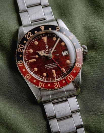 ROLEX Gmt Master
Ref. 6542 1959
Stainless steel case Mechanical self-winding
movement
Calibre...