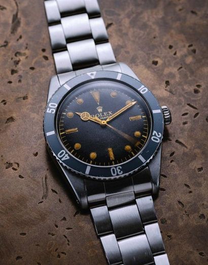 ROLEX Submariner
Ref. 6205
Circa 1955 Steel
case Mechanical self-winding

movement...