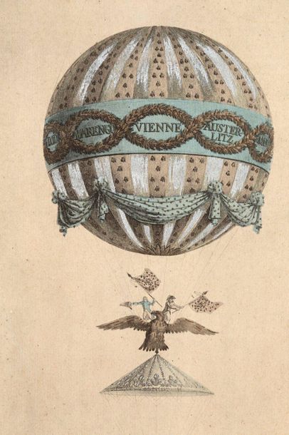 null MODÈLE DE BALLON EXÉCUTÉ
POUR LE SACRE DE NAPOLÉON
Gravure rehaussée d’aquarelle...