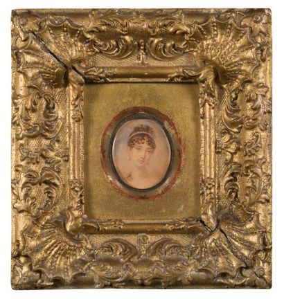 ATTRIBUÉ À JEAN-BAPTISTE ISABEY NANCY, 1767 - 1855, PARIS Portrait de Joséphine de...