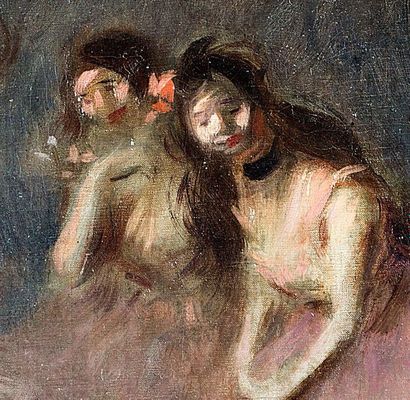 Jean-Louis FORAIN (1852-1931) Les coulisses du ballet, 1905
Oil on canvas, signed...