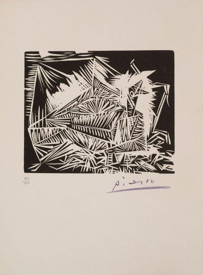 Pablo Picasso (1881-1973) 40 dessins de Picasso en marge du Buffon. Paris: Jonquières,...