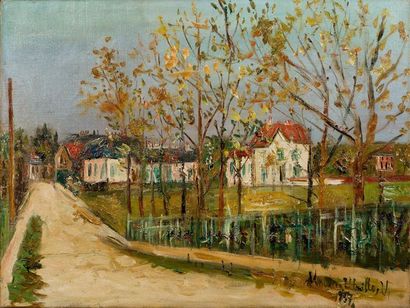 Maurice UTRILLO (1883-1955) 
Paysage, 1937
Huile sur toile, signée et datée en bas...