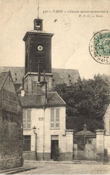 Maurice UTRILLO (1883-1955) 
L'Eglise Saint-Marguerite à Paris
Huile sur toile, signée...