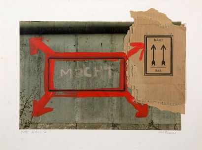 Peter KLASEN (né en 1935) The Wall 4
Photography and cardboard with added gouache,...