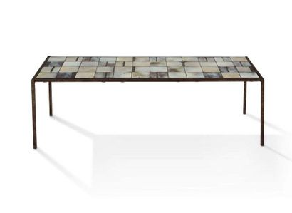 Mado JOLAIN (1921) 

Ceramic table, metal, wood
40 x 123 x 45.5 cm.
Circa 1950