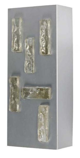 ATELIER PERZEL Applique
Verre, acier
10 x 40 x 18 cm.
Circa 1960