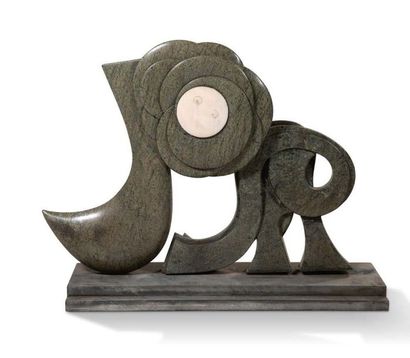 Julio SILVA (1930) 
Sculpture
Marbre
73 x 89 x 27 cm.
1978
On y joint une public...