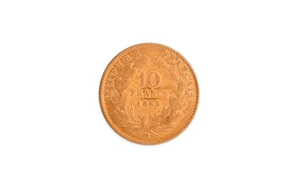 France FRANCE
Napoléon III - 10 francs, 1865, série A.
Pb.: 3gr

Cliquez ici pour...