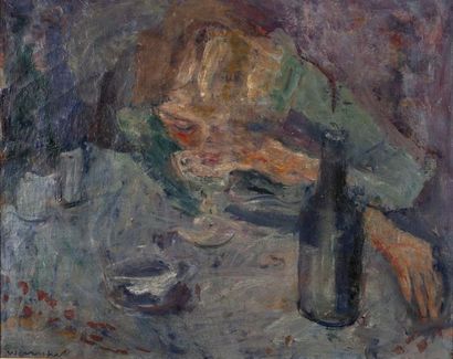 Joachim WEINGART (1895-1942) Joachim Weingart (1895-1942)...
The drunk woman
Oil...