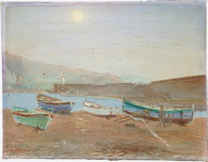 Léon SCHAPOCHNIKOFF (1882-?) Léon SCHAPOCHNIKOFF (1882-?)
Port de Menton, 1948
Huile...