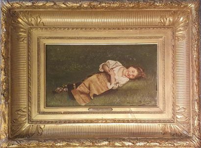 Richard Benno ADAM (1873-1937) Richard Benno ADAM (1873-1937)
Jeune fille dans l'herbe
Huile...