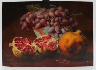 Élie Joseph LAURENT (c.1850-?) Élie Joseph LAURENT (c.1850-?)
Still life with pomegranates
oil...