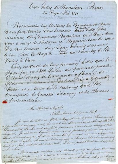 DUMAS père Alexandre (1802-1870) 
MANUSCRIT en partie autographe, Trois lettres de...