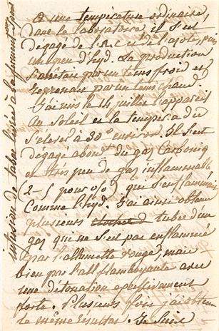 GAY-LUSSAC Joseph-Louis (1778-1850) 
MANUSCRIT autographe, Infusion de tabac livrée...
