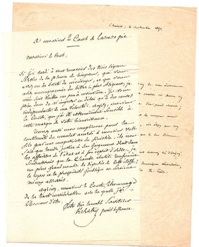 DIVERS 20 lettres, la plupart L.A.S. adressées à Emmanuel de LAS CASES père ou fils.
Nicolas-Léonard...