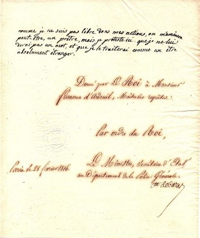 LOUIS XVI et MARIE-ANTOINETTE Fac-similés lithographiés de leur testament, avec envois...