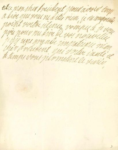 MARIE LESZCZYNSKA (1703-1768) L.A., [au Président HÉNAULT]; demi-page in-4, cachet...