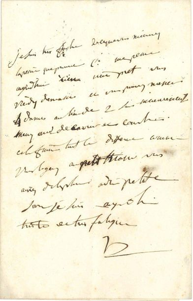 Napoléon Ier (1769-1821) L.A.S "NP", [Tuileries 15 December 1809], 给他的妹妹Pauline BORGHESE;...