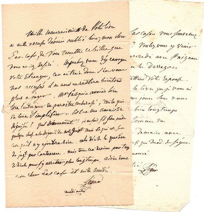 SÉGUR Philippe-Paul, comte de (1780-1873) 5 L.A.S. «le gl cte de Ségur» ou «Ségur»,...