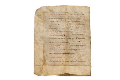 null [ANTIPHONAIRE]
Feuillets d'antiphonaire manuscrit.
[France, Auvergne (Cantal),...