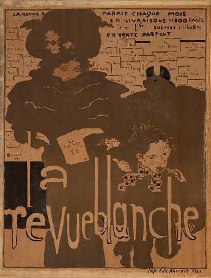 [AFFICHE].[BONNARD Pierre (1867-1947)] 
Poster of the White Review.
1894
Colour lithograph,...