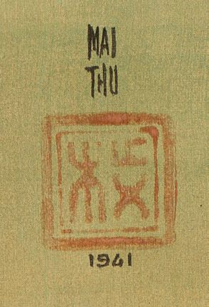 MAI trung THU (1906-1980) 
L'éventail, 1941
Encre et couleurs sur soie, signée et...