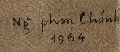 NGUYEN PHAN CHANH (1892-1984) 
La toilette, 1964
Encre et couleurs, signée et datée...